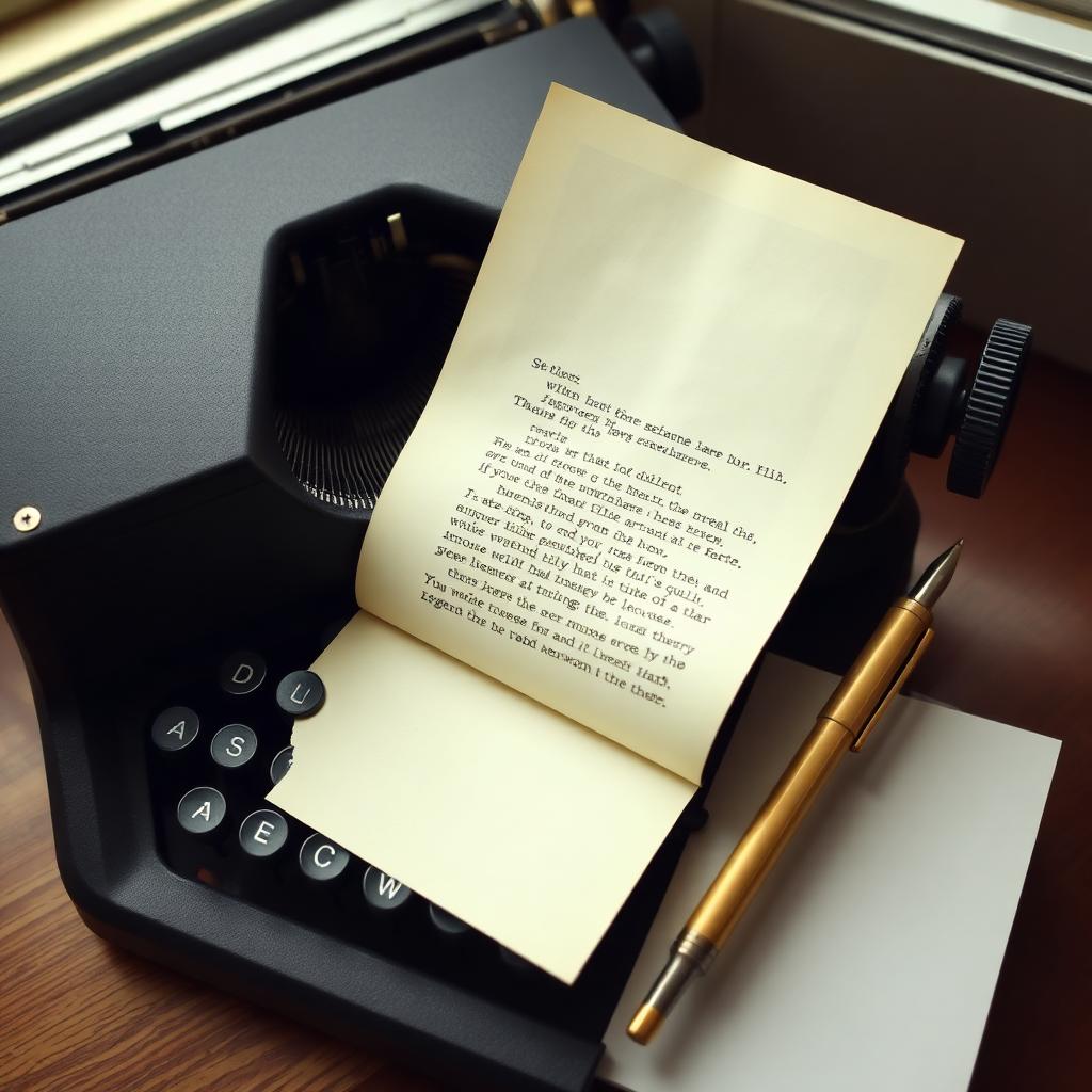 Vintage typewriter with a half-typed letter